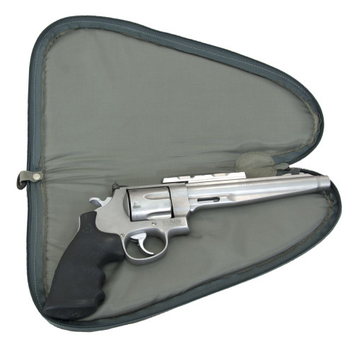 Inside of Large Tactical Pistol Rug in foliage with handgun.