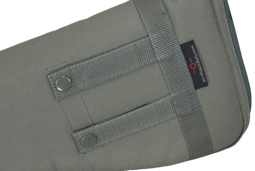 Close up of snap loops to secure onto MOLLE webbing