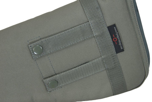 Close up of snap loops to secure onto MOLLE webbing