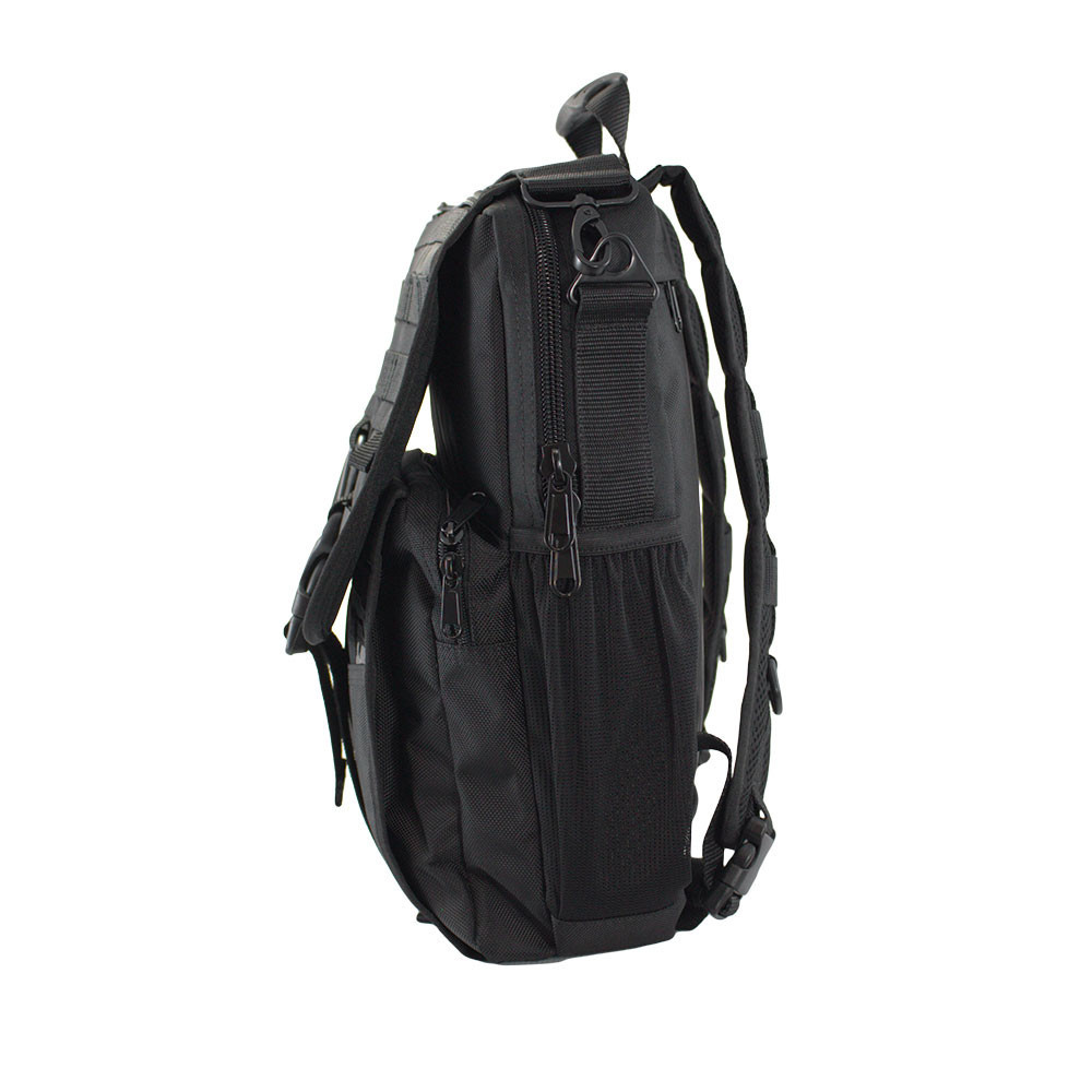 Mesh pocket on other side of Business Backpack.