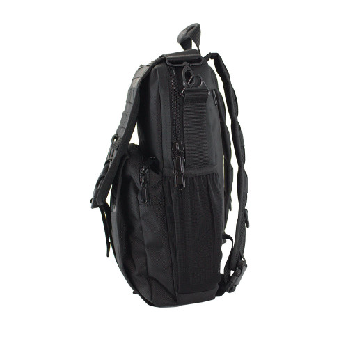 Mesh pocket on other side of Business Backpack.