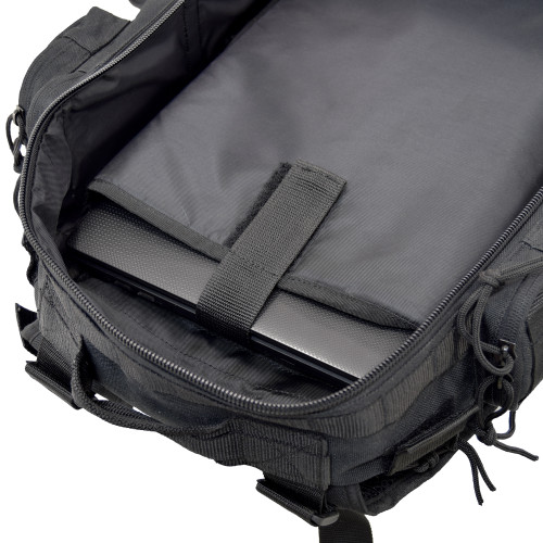 Brazos Concealed Carry Backpack in black padded laptop compartment can accommodate laptops up to 15”.