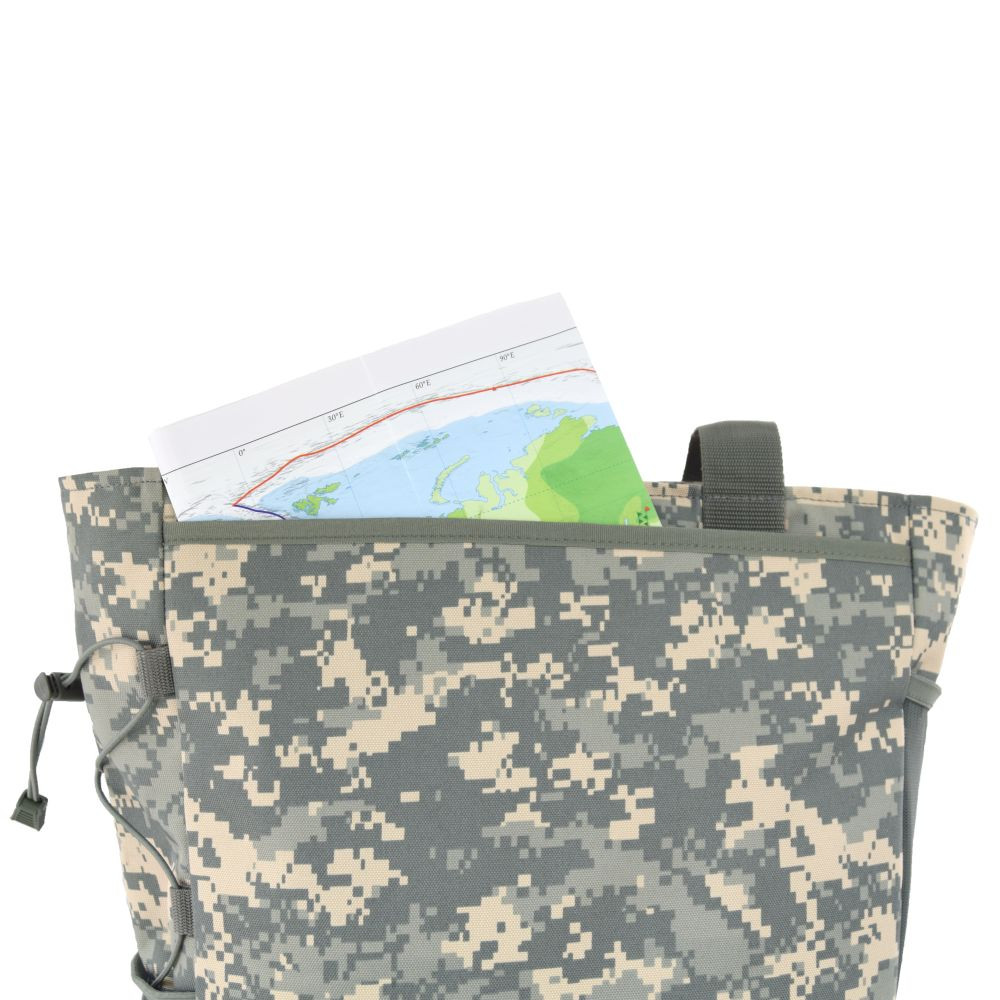 Back slip-in pocket with map inside.