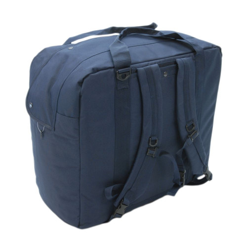 Jumbo Flyer's Kit Backpack in Navy with backpack straps and top handles.