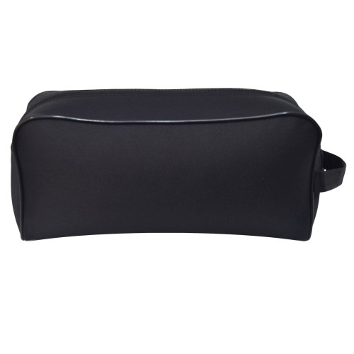 Large Toiletry Bag in black back view.